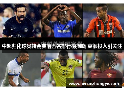 中超归化球员转会费前五名排行榜揭晓 高额投入引关注